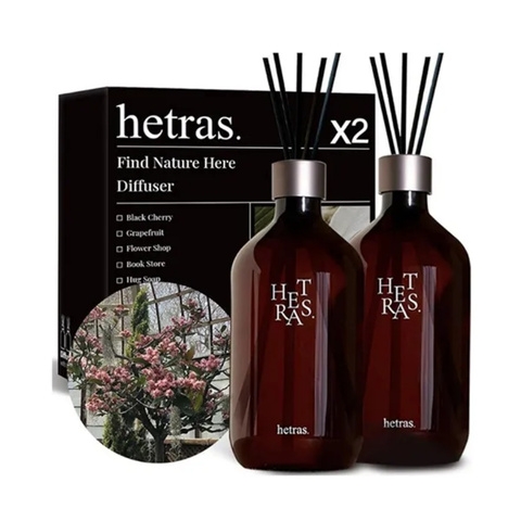 Set 2 Chai Tinh Dầu Khuếch Tán Hương Thơm Hetras Premium Reeds Diffuser (2 x 500ml)