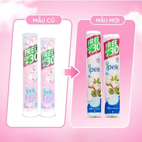 Bông Tẩy Trang Ipek 150 Miếng (Mẫu Mới)