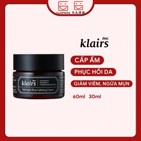 Kem Dưỡng Ẩm Klairs Làm Dịu, Phục Hồi Da Ban Đêm Midnight Blue Calming Cream