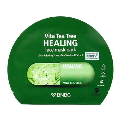 Mặt Nạ Giấy Tràm Trà Giảm Mụn BNBG Vita Teatree Healing Face (Mẫu Mới 2025)