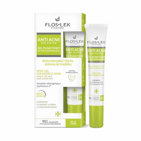 Gel Chấm Mụn Floslek Anti Acne 24h System Spot Gel For Imperfections 20ml (Nhập Khẩu)