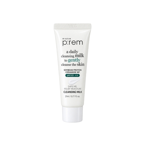 [QT] Sữa Tẩy Trang Make P:rem Safe Me Relief Moisture Cleansing Milk 21ml