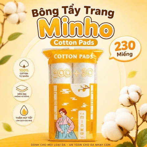 Bông Tẩy Trang Minho Cotton Pads 230 Miếng