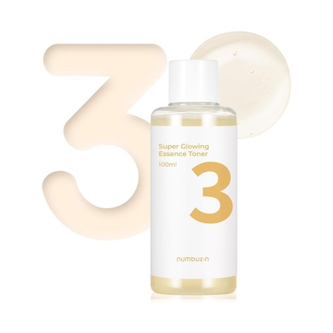 Nước Hoa Hồng Numbuzin No.3 Super Glowing Essence Toner 100ml (Lô 24B2303) (HSD 05/03/2027)