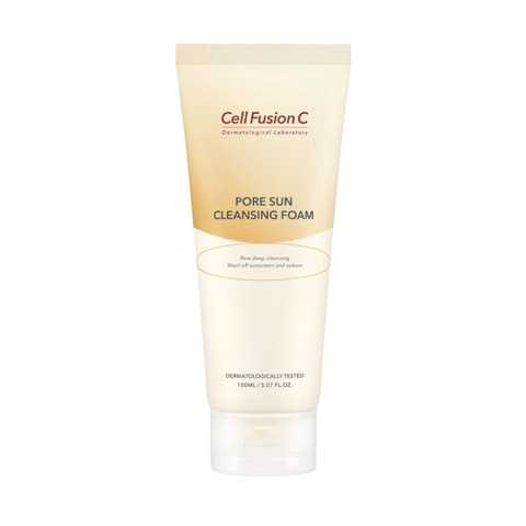 Sữa Rửa Mặt Làm Sạch Cặn Kem Chống Nắng Cell Fusion C Pore Sun Cleansing Foam