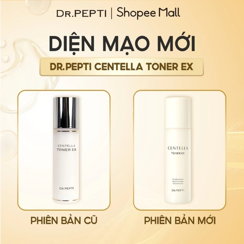 Nước Hoa Hồng Dr.Pepti Dưỡng Da Căng Bóng Centella Toner EX 180ml (Mẫu Mới)