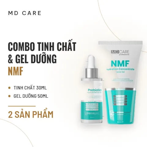 Combo Tinh Chất & Gel Dưỡng MD Care NMF Prebiotics 30ml & NMF Hydration Concentrate Facial Gel 50ml