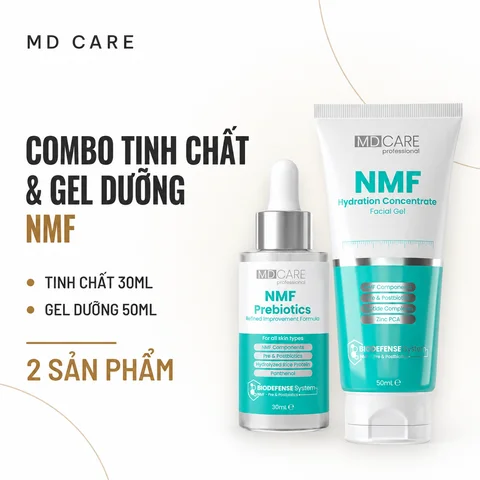 Combo Tinh Chất & Gel Dưỡng MD Care NMF Prebiotics 30ml & NMF Hydration Concentrate Facial Gel 50ml