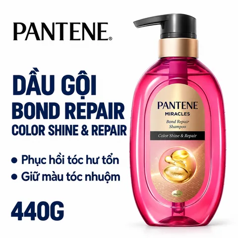 Dầu Gội Pantene Miracles Bond Repair Color Shine & Repair  440g