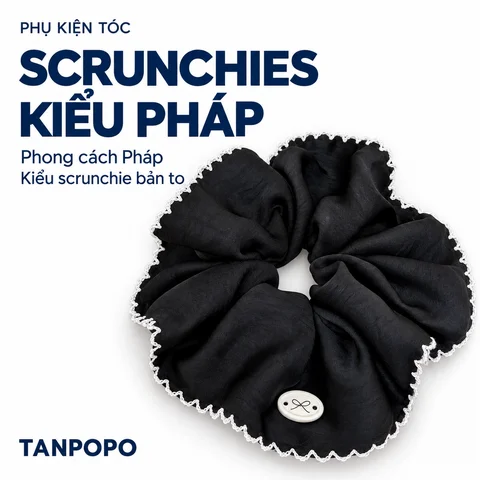Dây Buộc Tóc Scrunchies Kiểu Pháp