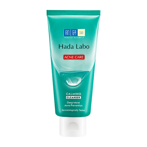 Kem Rửa Mặt Hada Labo Cho Da Mụn Và Nhạy Cảm Acne Care Calming Cleanser 80g (Xanh Lá)