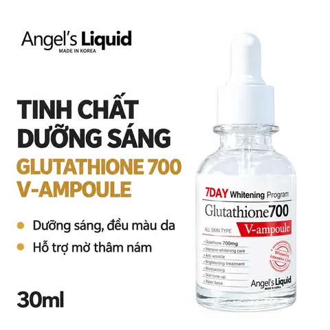 Tinh Chất Angel's Liquid Hỗ Trợ Dưỡng Trắng Da, Làm Mờ Thâm Nám Glutathione 700 V-Ampoule 30ml