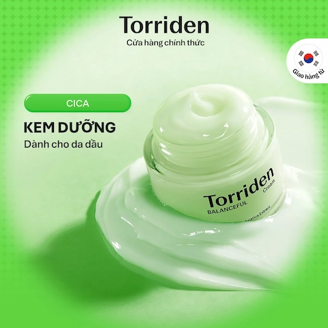 Kem Dưỡng Cấp Ẩm Torriden Balanceful Cica Soothing Cream 80ml (Nhập Khẩu)