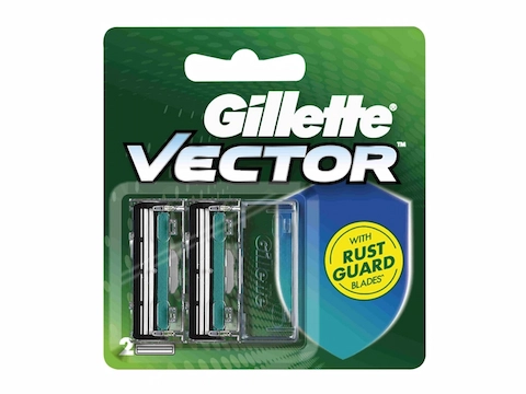 Set 2 Lưỡi Dao Cạo Râu Gillette Vector