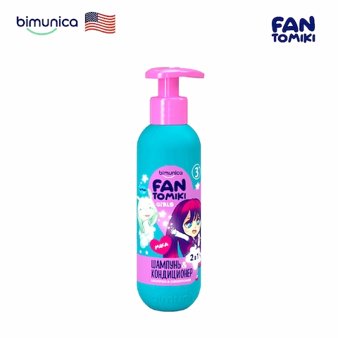Dầu Gội Xả Bimunica Fantomiki Cho Bé Gái Từ 3 Tuổi Mềm Mượt 250ml