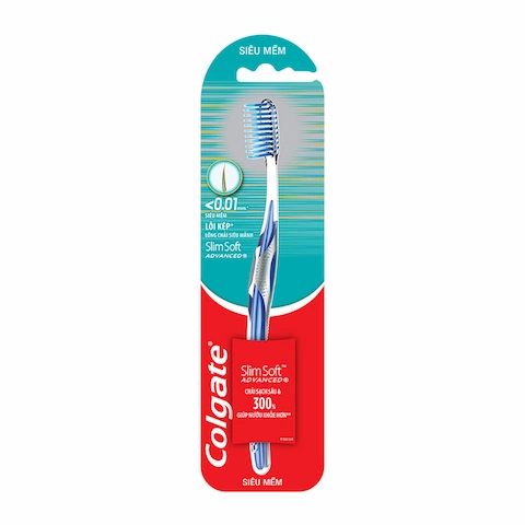 Bàn Chải Đánh Răng Colgate Slimsoft Advanced 0.01mm Siêu Mềm Lõi Kép