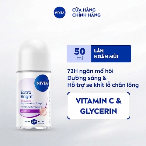 Lăn Khử Mùi Nữ Nivea Extra Brightening 50ml (Sáng Mịn Tối Ưu)