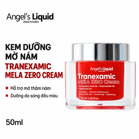 Kem Dưỡng Angel's Liquid Mờ Nám Chuyên Biệt Tranexamic Mela Zero Cream 50ml (Đỏ)