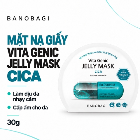 Mặt Nạ Giấy Banobagi Vita Genic Jelly Mask - Cica (Phục Hồi, Làm Dịu Da Nhạy Cảm)
