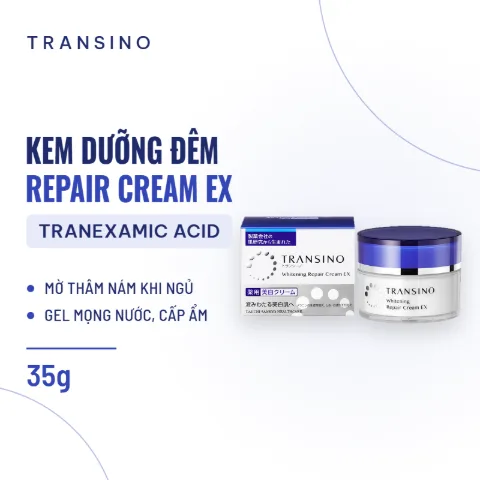 Kem Dưỡng Đêm Ngăn Ngừa, Giảm Thâm Nám Transino Whitening Repair Cream EX 35g (Nhập Khẩu)