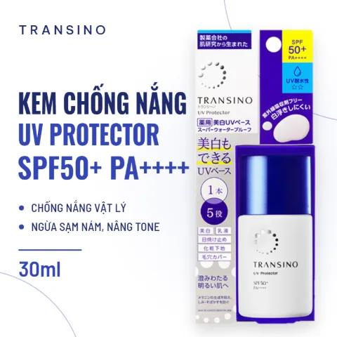 Kem Chống Nắng Trắng Da Transino UV Protector SPF50+ 30ml