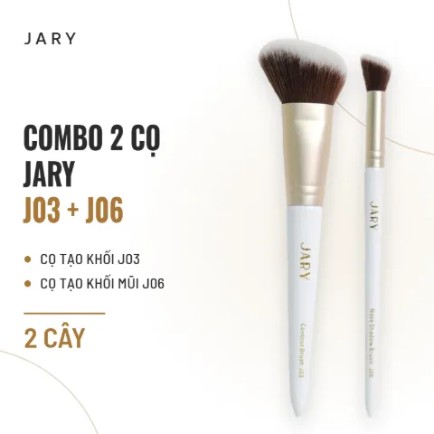 Combo 2 Cọ Jary Cọ Tạo Khối J03 & Cọ Tạo Khối Mũi J06