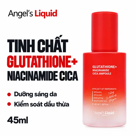 Serum Angel’s Liquid Dưỡng Trắng, Kiểm Soát Dầu, Thu Nhỏ Lỗ Chân Lông Glutathione+Niacinamide Cica 45ml
