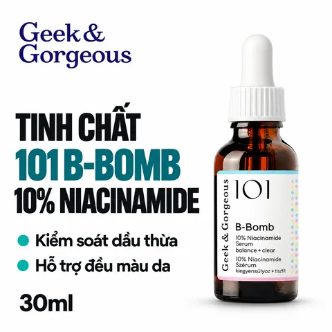 Tinh Chất Sáng Da Geek & Gorgeous 101 B-Bomb 10% Niacinamide Serum 30ml