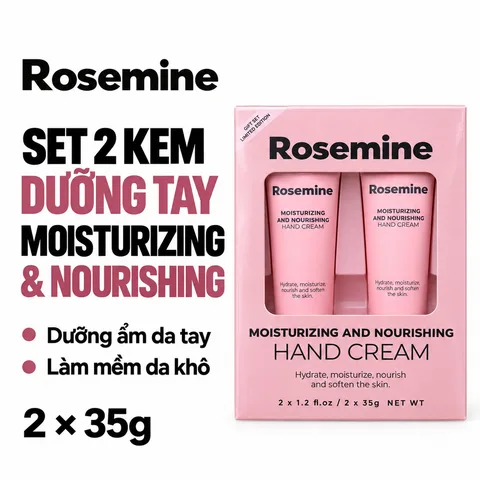 Set 2 Kem Dưỡng Da Tay Dưỡng Ẩm & Bảo Vệ Da Rosemine Moisturizing & Nourishing Hand Cream (35gx2)