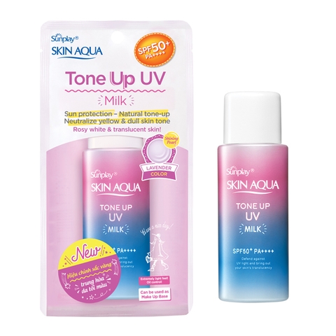 Sữa Chống Nắng Hiệu Chỉnh Sắc Da Sunplay Skin Aqua UV Milk Lavender SPF50 50g (Tím)