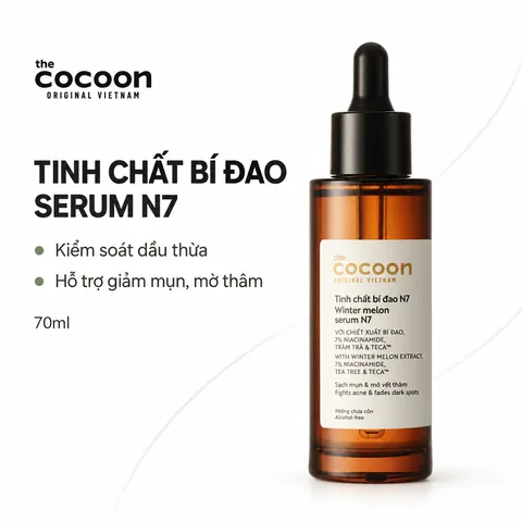 Tinh Chất Bí Đao Giảm Mụn Mờ Thâm Cocoon Winter Melon Serum N7 70ml