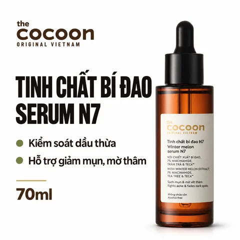Tinh Chất Bí Đao Giảm Mụn Mờ Thâm Cocoon Winter Melon Serum N7 70ml