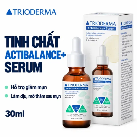 Tinh Chất Hỗ Trợ, Giảm Mụn, Mờ thâm Trioderma ActiBalance+ 30ml