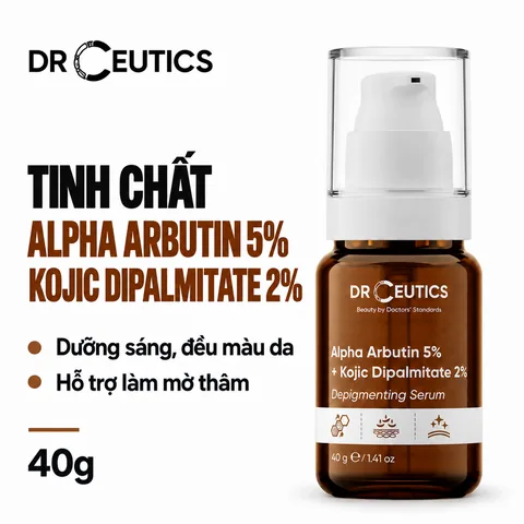Tinh Chất Sáng Da Mờ Nám DrCeutics ARB Alpha Arbutin 5% + Kojic Dipalmitate 2% 40g (Mẫu Mới)