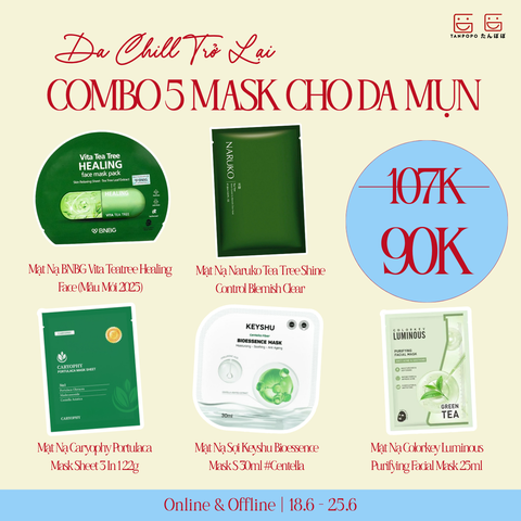 COMBO Mặt Nạ Cho Da Mụn