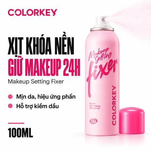 Xịt Khóa Nền Colorkey Makeup Setting Fixer 100ml (Hồng)