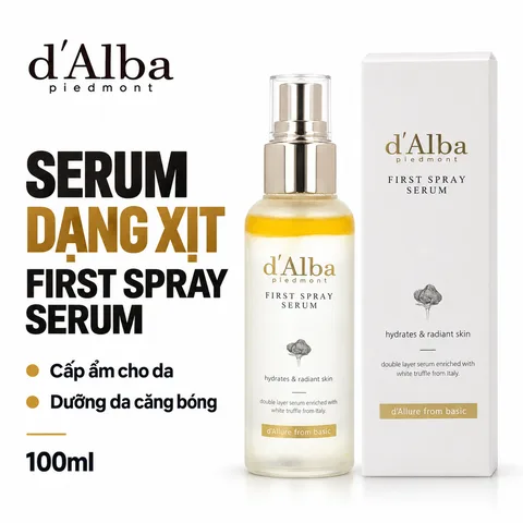 Serum Dạng Xịt Dưỡng Ẩm Căng Bóng Da D'Alba Truffle First Spray Serum 100ml (Nhập Khẩu)