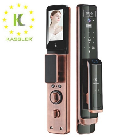 Khóa cửa nhận diện khuôn mặt Kassler KL-838 red bronze, app wifi