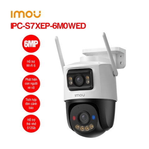 Camera Wifi ngoài trời 6MP iMOU IPC-S7XEP-6M0WED [2 ống kính, quay quét]