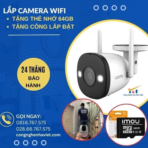 COMBO IMOU IPC-F22FEP TẶNG THẺ NHỚ 64GB & LẮP ĐẶT MIỄN PHÍ