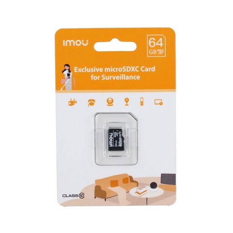 Thẻ nhớ Camera Imou Micro SD 64GB ST3-64-T1 Ghi video Class 10