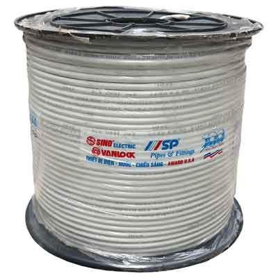 Cáp đồng trục Sino RG6 (5C-FB) lõi ccs 80 sợi màu trắng hoặc đen ( Cuộn 305M)