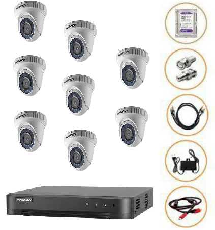 BỘ 8 CAMERA TRONG NHÀ CÓ ÂM THANH DS-2CE76D0T-ITMFS