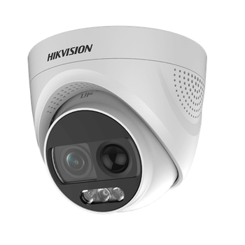 CAMERA HIKVISION TVI 2MP COLORVU TÍCH HỢP CÒI & ĐÈN BÁO ĐỘNG DS-2CE72DFT-PIRXOF 
