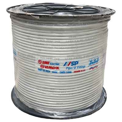 Cáp đồng trục Sino RG6 (5C-FB) lõi ccs 80 sợi màu trắng hoặc đen ( Cuộn 305M)