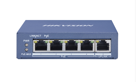 Switch POE GIGABIT 4 cổng PoE 1000Mpbs, 1 cổng uplink 1000Mbps , Layer 2 DS-3E0505P-E/M