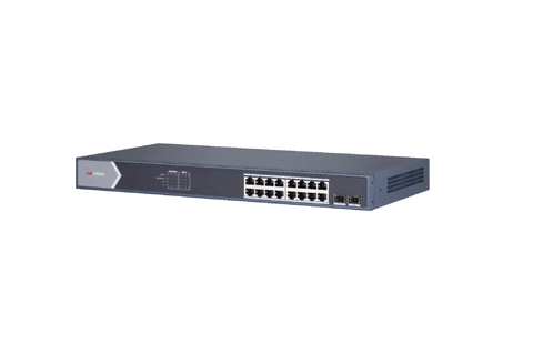 Switch mạng thông minh 16 cổng PoE Gigabit DS-3E1518P-SI