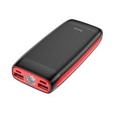 Pin dự phòng 10.000mAh HOCO J64 Black/White (2 cổng USB 2.0A, Đèn LED)