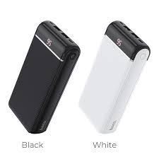 Pin dự phòng 20.000mAh HOCO J59A Black/White Chính hãng (Polymer A+, LED)
