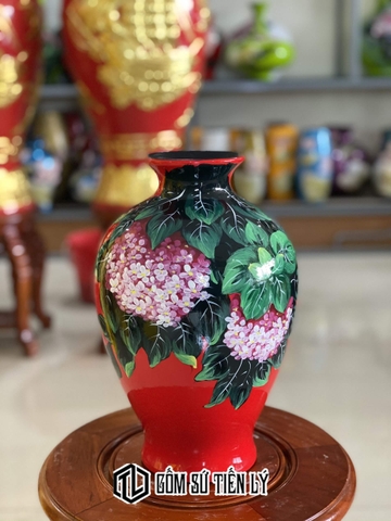Bình đùi dễ trang trí màu đỏ-BGD62